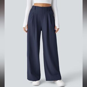 Halara Flex High Waited Pocket Wide Leg Waffle Work Pants